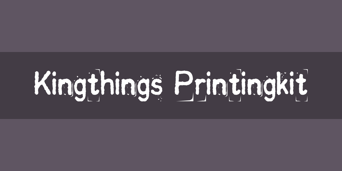Ejemplo de fuente Kingthings Printingkit Regular